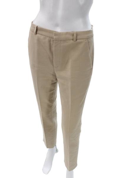 Zara Basic Womens Beige Ankle Chino Pants Size 4