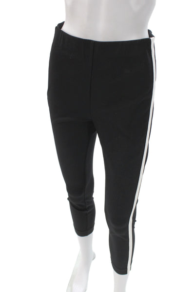 Rag & Bone Womens Cropped Ankle Striped Black Pants 25in Inseam Size 4