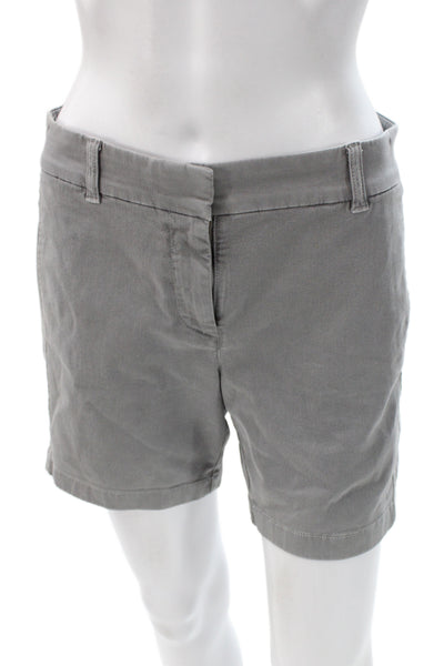 J Crew Mens Chino Shorts Gray Cotton Button Solid Classic Size 2