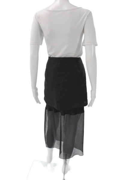 Helmut Lang Womens Black Maxi Skirt Size 8