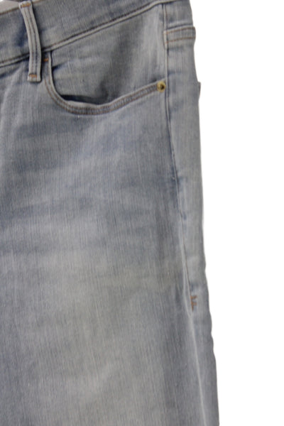 Frame Denim Womens Skinny Ankle Jeans Gray Mid Rise Button Inseam 28 Size 28