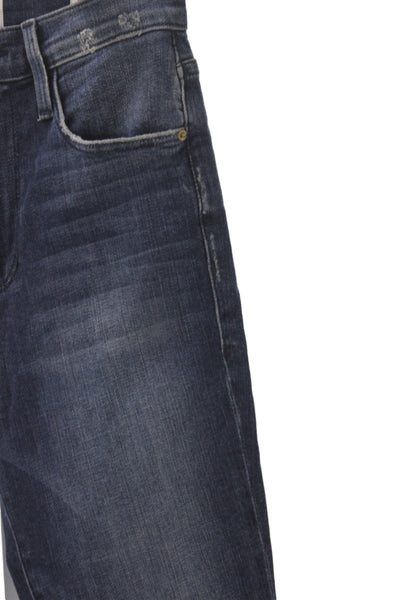 Frame Denim Womens Dark Blue Ankle Skinny Jeans Mid Rise Size 25