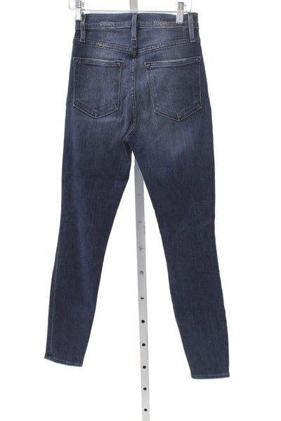 Frame Denim Womens Dark Blue Ankle Skinny Jeans Mid Rise Size 25
