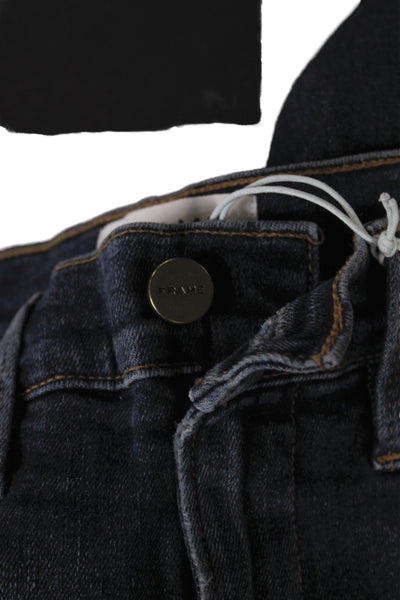 Frame Denim Womens Skinny Cropped Dark Blue Jeans Size 26
