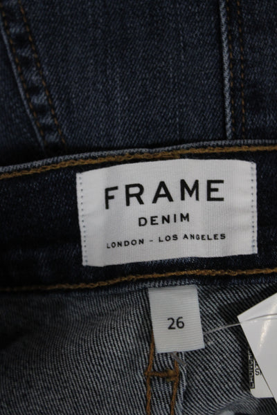 Frame Denim Womens Skinny Cropped Dark Blue Jeans Size 26