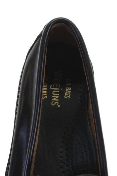 Weejuns Womens Leather Slip On Penny Loafers Black Size 6.5M