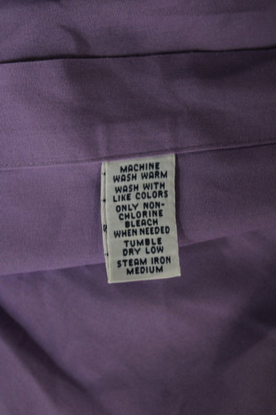 Polo Ralph Lauren Mens Point Collar Purple Dress Shirt Long Sleeve Size M