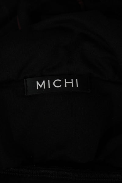 Michi Womens Pullover Sports Bra Black Red Size Extra Small