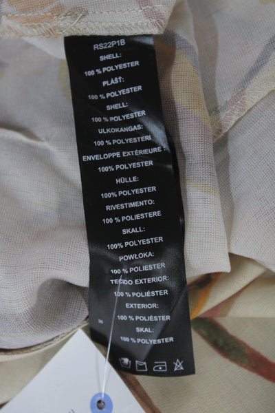 Andrea Iyamah Womens Maxi Wrap Skirt Beige Floral Polyester Size XS