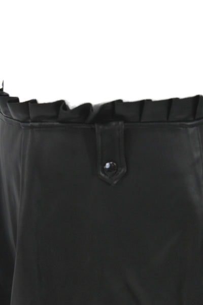Zara Women Pleated Mini Skort Black Knee Length Size L