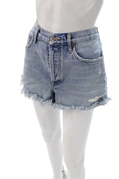 Agolde Unisex 90s Light Blue 100% Cotton Shorts Size 29
