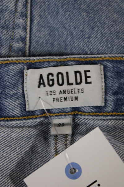 Agolde Unisex 90s Light Blue 100% Cotton Shorts Size 29