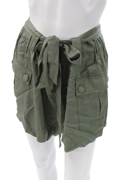 Heartloom Unisex Cargo Shorts Green Cotton Army Size L