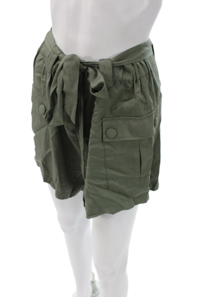 Heartloom Unisex Cargo Shorts Green Cotton Army Size L