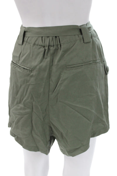 Heartloom Unisex Cargo Shorts Green Cotton Army Size L