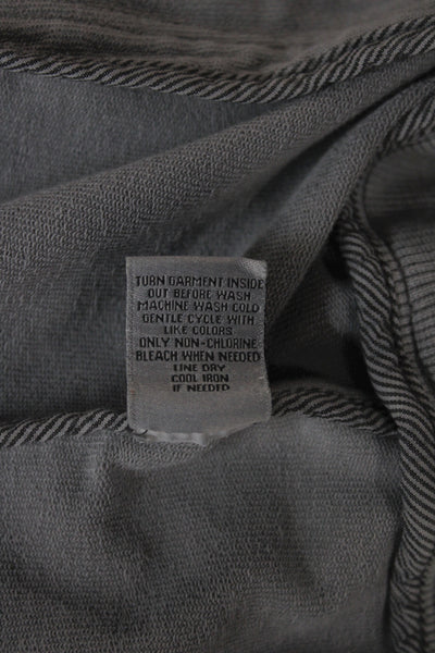 Marrakech Womens Biker Motorcycle Jacket Gray Cotton-Spandex Size M