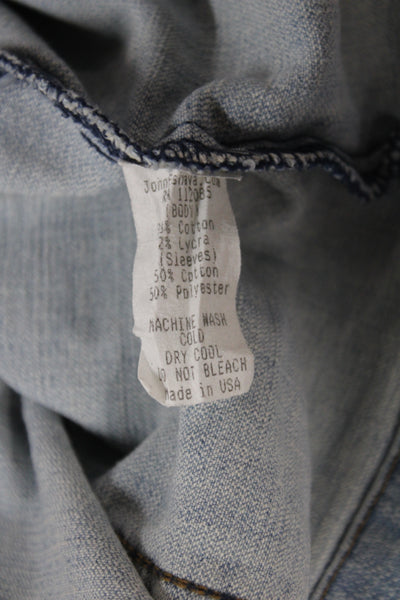 Jet John Eshaya Womens Gray Collared Button Jacket 90s Cotton Lycra Size M