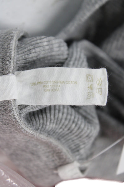 Skin Womens Ruffled Cotton  Knit shorts Gray Size 4