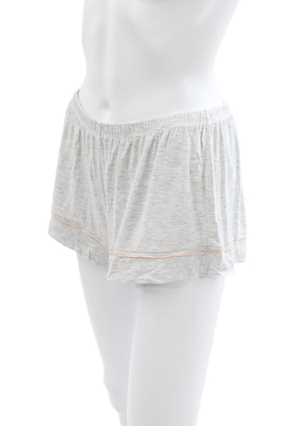 Eberjey Womens Cotton Collard Button front  Pajamas Set Gray  Size M