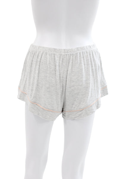 Eberjey Womens Cotton Collard Button front  Pajamas Set Gray  Size M