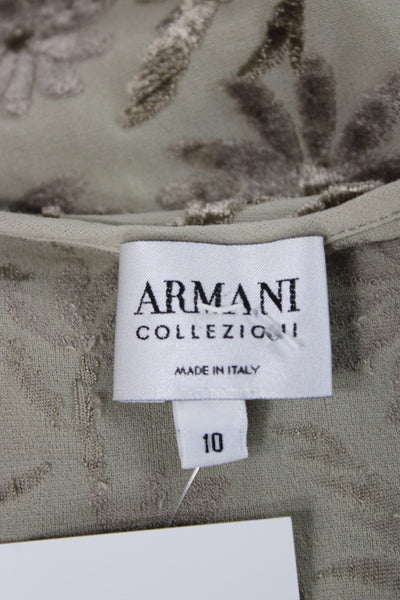 Armani Collezioni Women Sleeveless Square Neck Camisole Beige Cotton Size 10