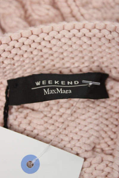 Weekend Max Mara Unisex Pullover Pink Crew Neck 3/4 Sleeve Size M