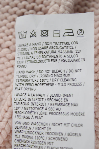 Weekend Max Mara Unisex Pullover Pink Crew Neck 3/4 Sleeve Size M