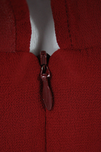 Reformation Womens Shirt Dress Long Sleeve Collared Red Mini Size 4