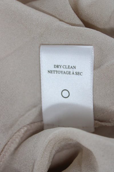 A.L.C. Womens Maxi Slip Dress Beige V-Neck Sleeveless Polyester Size 2