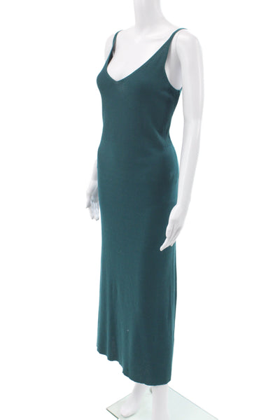 Lafayette 148 New York Womens Green Lace V-Neck Maxi Slip Dress Size S