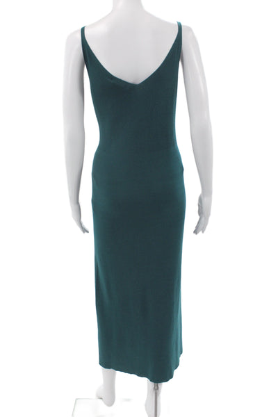 Lafayette 148 New York Womens Green Lace V-Neck Maxi Slip Dress Size S