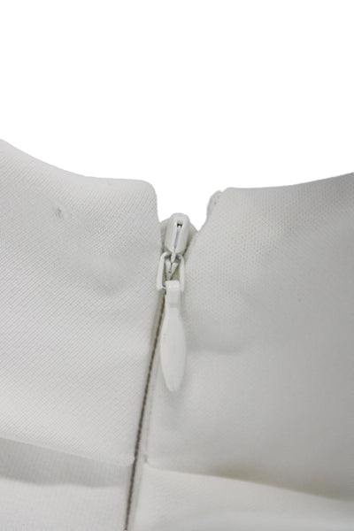 Significant Other Women White Bodycon Slip Dress Mini Zip Polyester Size 4
