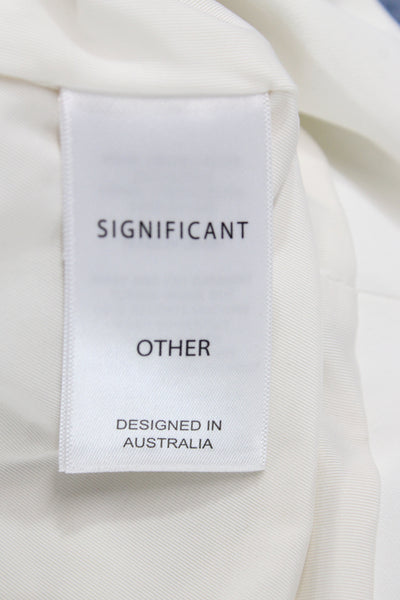 Significant Other Women White Bodycon Slip Dress Mini Zip Polyester Size 4