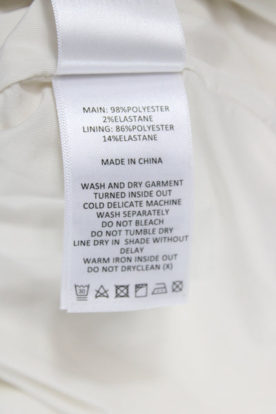 Significant Other Women White Bodycon Slip Dress Mini Zip Polyester Size 4