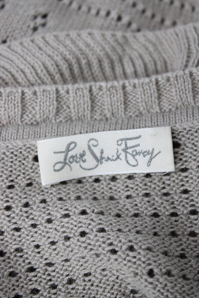 Love Shack Fancy Women Beige Pullover Round Neck Cotton Alpaca Size XS