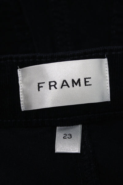 Frame Women Other Pants Black Button Cotton Modal Petite Size 23