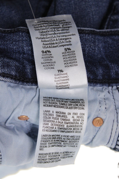 Mother Womens Flared Jeans Dark Blue High Rise Petite Size 24