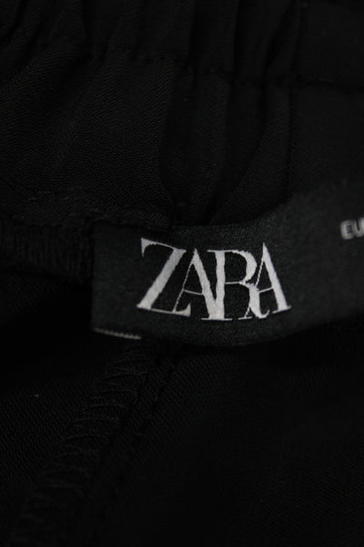 Zara Womens Cargo Mini Skort Black Polyester Elastane Short Size S