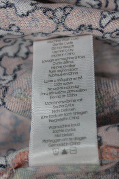 P.J. Salvage Womens Straight Leg Floral Pajama Pants White Multi Size Small