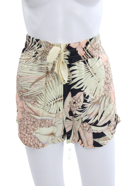 Les Coyotes De Paris Girls Button Front Floral Shirt Shorts Set White Pink 16