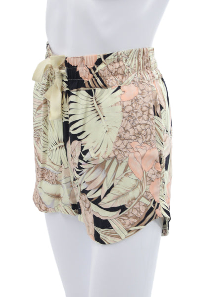 Les Coyotes De Paris Girls Button Front Floral Shirt Shorts Set White Pink 16