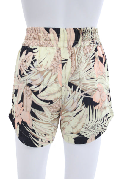 Les Coyotes De Paris Girls Button Front Floral Shirt Shorts Set White Pink 16