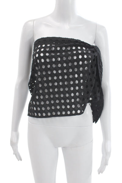 Solid & Striped Women Black Polka Dot Cotton Sleeveless Beach Swimwear Size XS
