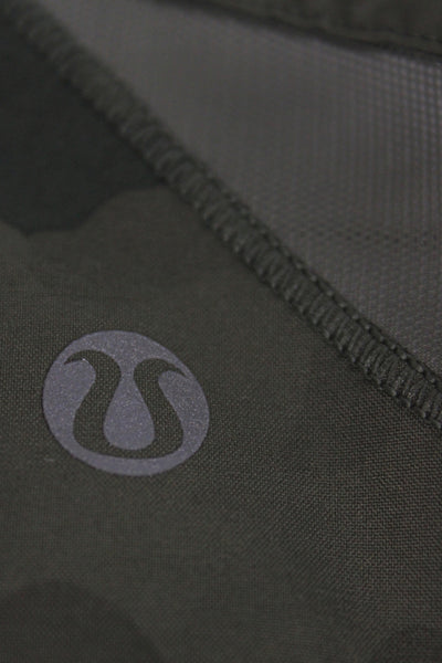 Lululemon Womens Camouflage Drawstring Polyester Shorts Army Size 4