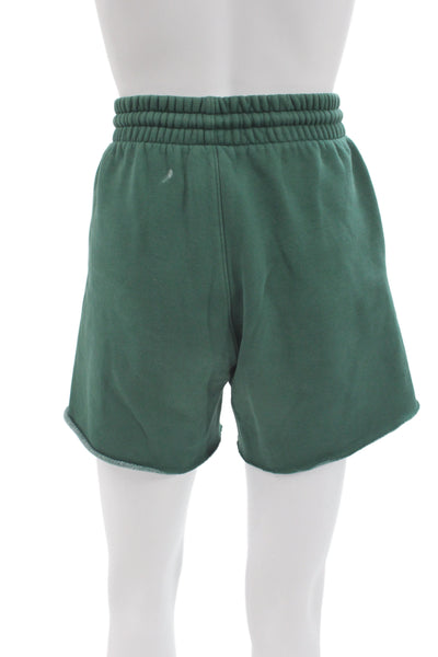 TNA Unisex Sweat Shorts Green Drawstring Cotton Blend Size XS