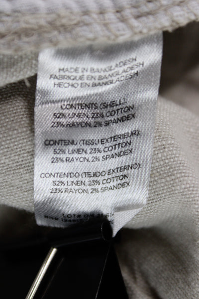 ONIA Mens Chino Shorts Beige Linen Blend Beach Size 34