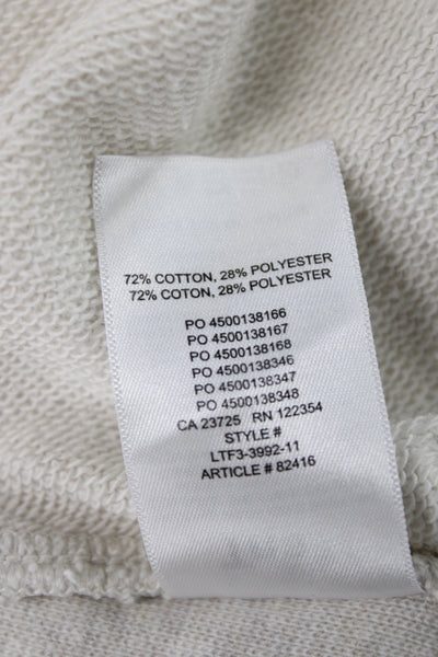 TNA Women Beige Crew Neck Long Sleeve Sweatshirt Cotton Blend Size 1