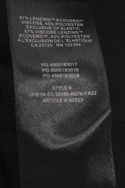 Wilfred Women Cropped Top Black Denim Square Neck Sleeveless Button Size M