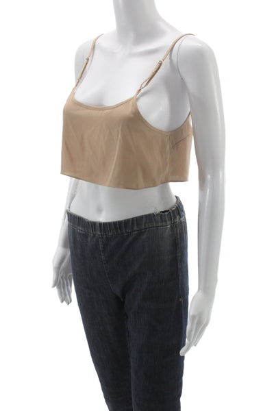Alexis Womens Beige Scoop Neck Sleeveless Solid Blouse Size XS