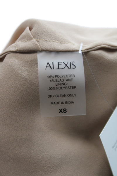 Alexis Womens Beige Scoop Neck Sleeveless Solid Blouse Size XS